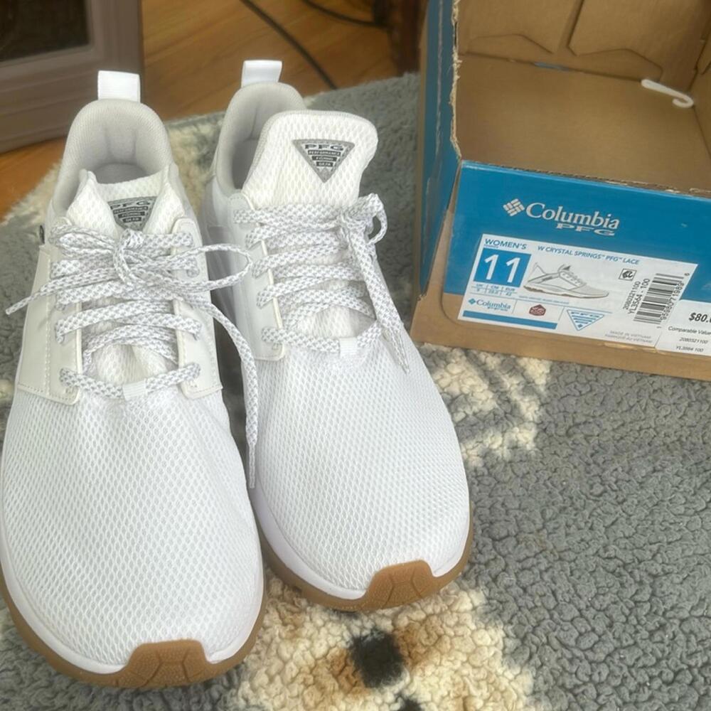 COLUMBIA Crystal Springs White Sneaker NWT Size 11